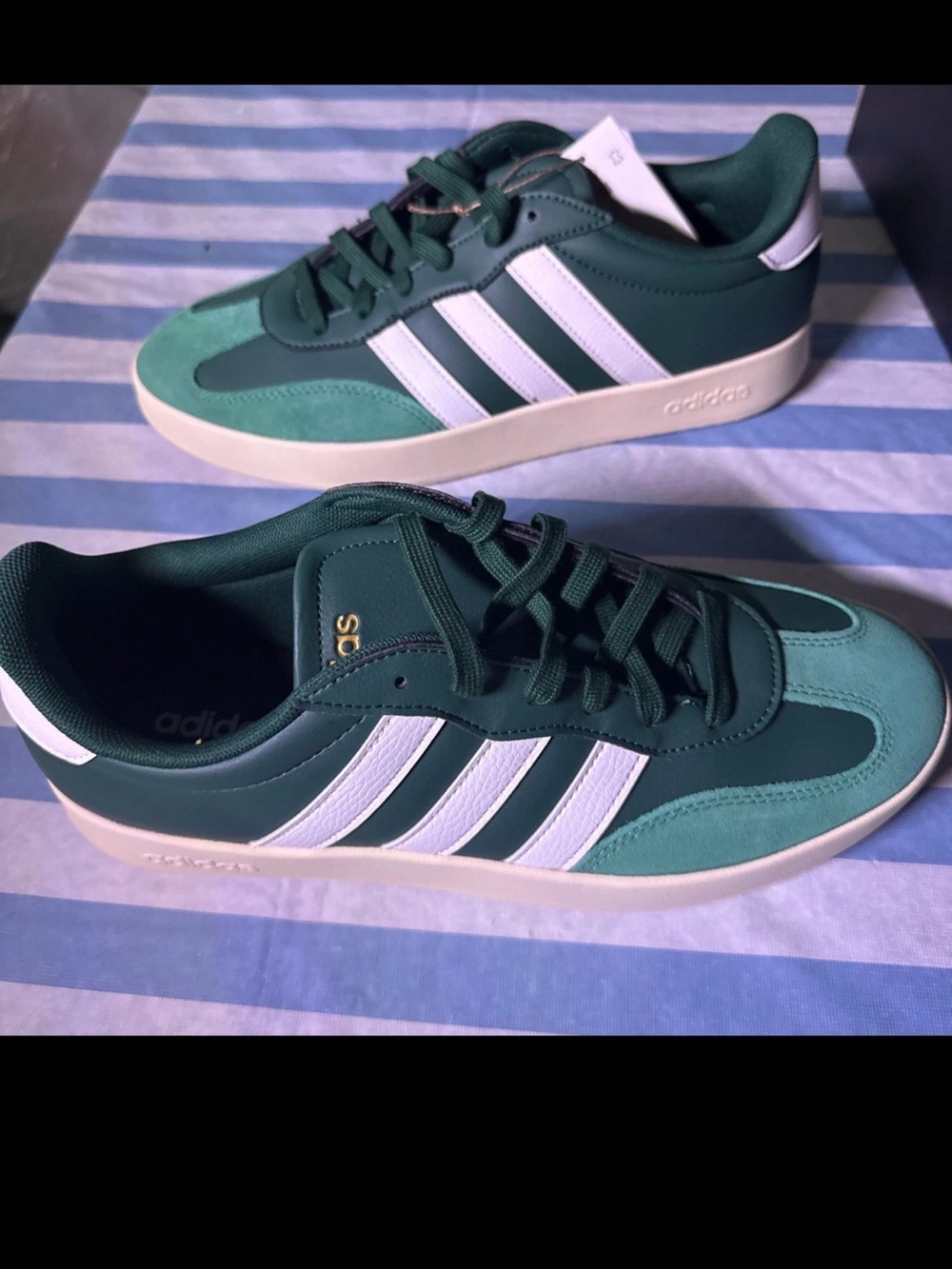Adidas Barreda Skate Sneakers Black White Mens Size 11 Womens 12